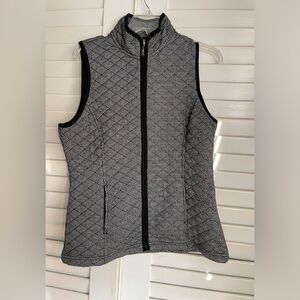 Black and white vest